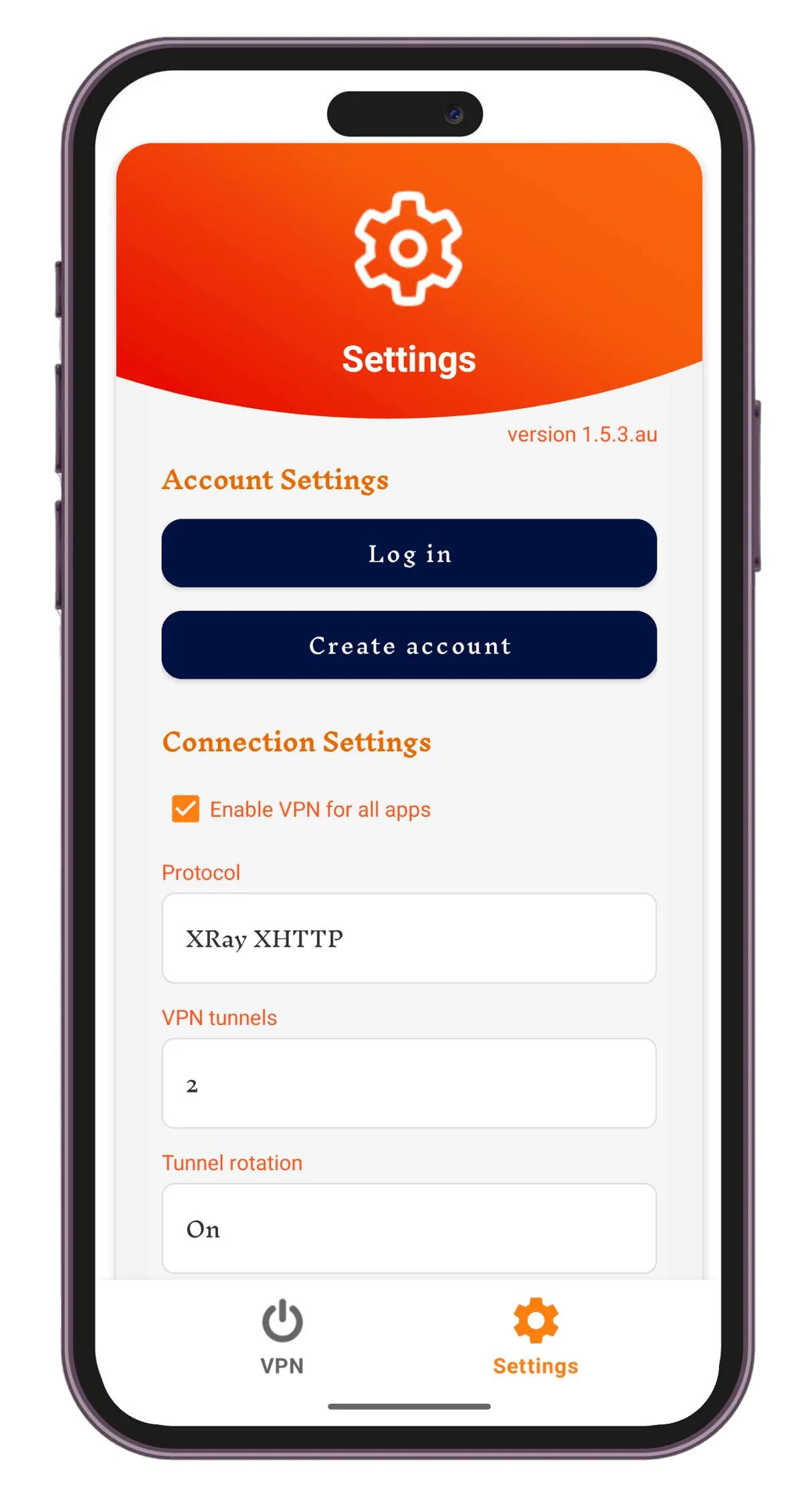 GreatFireVPN connection settings